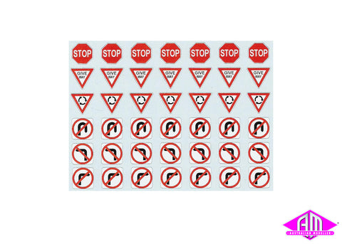 Australian Road Sign Decals Set 1