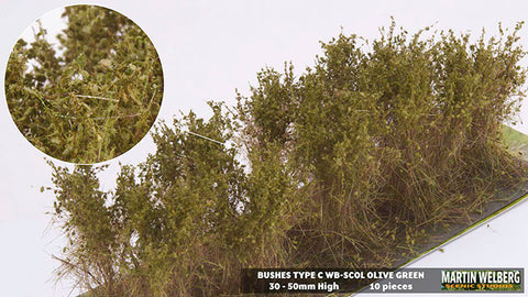 WB-SCOL - Bushes - Type C - Olive Green