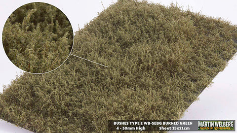 WB-SEBG - Bushes - Type E - Burned Green
